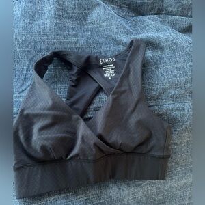 Ethos Black snakeskin sports bra